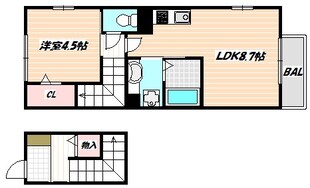 東船橋駅 徒歩13分 2階の物件間取画像